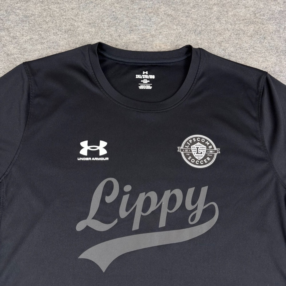 Under Armour Lipscomb University Bisons Soccer T-Shirt Fitted Black Mens 2XL XXL - Picture 3 of 10